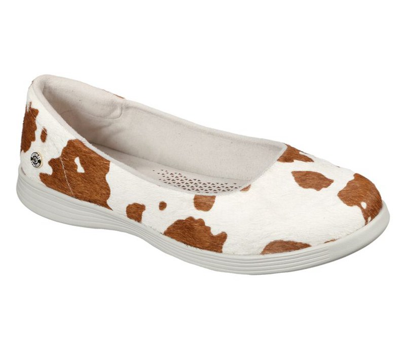 Skechers On The Go Dreamy - Howdy - Womens Flats Shoes White/Brown [AU-EV6022]